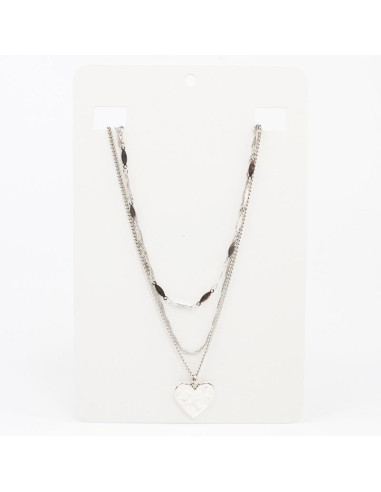 Collar de Cadenas Textured Heart