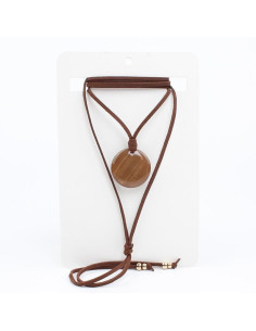 Collar de Gamuza Acrylic Coin