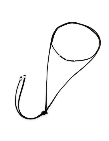 Collar Corbatero de Gamuza Beads