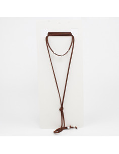 Collar Corbatero de Gamuza Beads