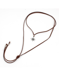 Collar de Gamuza Silver Sparkle