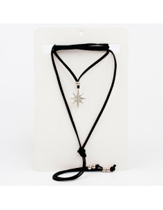 Collar de Gamuza Silver Sparkle