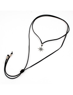 Collar de Gamuza Silver Sparkle