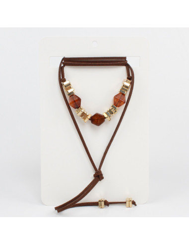 Collar de Gamuza Candy Gold