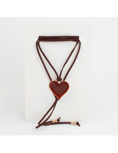 Collar de Gamuza Colored Heart