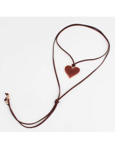 Collar de Gamuza Colored Heart