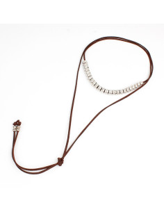 Collar de Gamuza Bohemme Silver