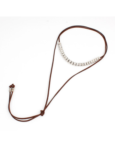 Collar de Gamuza Bohemme Silver