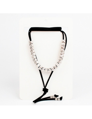 Collar de Gamuza Bohemme Silver