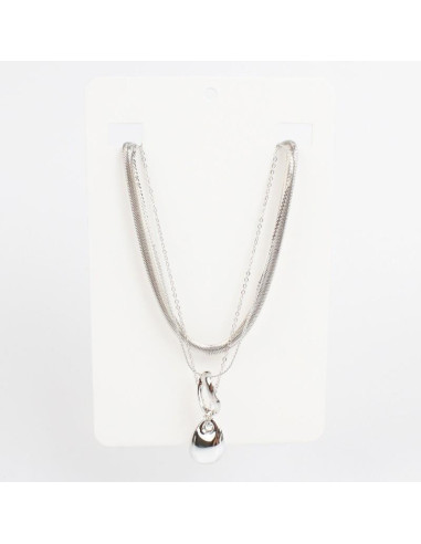 Collar de Cadenas Organic Silver