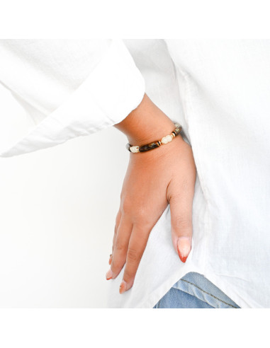 Pulsera Elástica Marbled Cristal