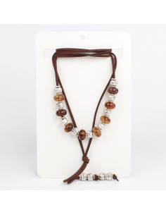Collar de Gamuza Boho Caramel