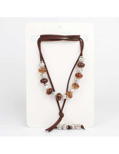 Collar de Gamuza Boho Caramel