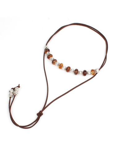 Collar de Gamuza Boho Caramel