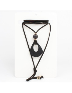 Collar de Gamuza Black Wood