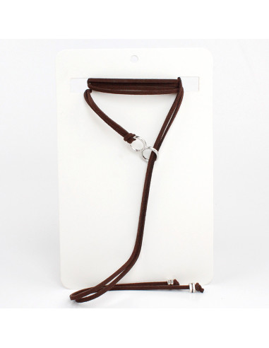 Collar Corbatero de Gamuza Double Circle