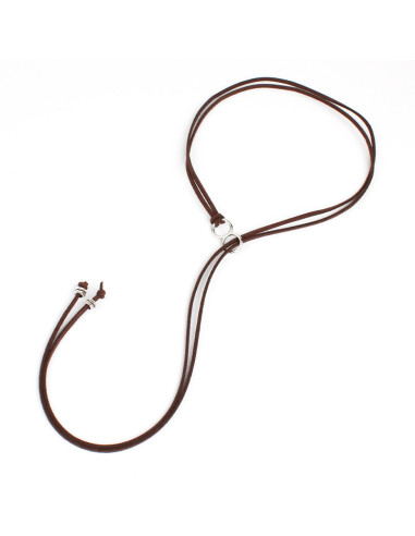 Collar Corbatero de Gamuza Double Circle