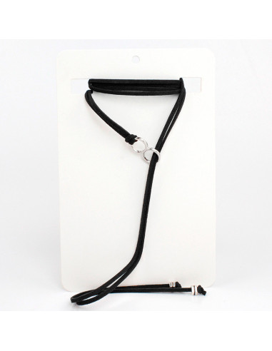 Collar Corbatero de Gamuza Double Circle