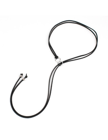 Collar Corbatero de Gamuza Double Circle