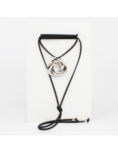 Collar de Gamuza Spiral Silver