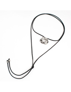 Collar de Gamuza Spiral Silver