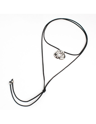 Collar de Gamuza Spiral Silver