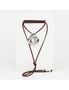 Collar de Gamuza Spiral Silver