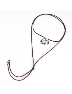 Collar de Gamuza Spiral Silver