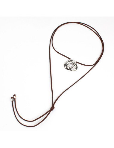 Collar de Gamuza Spiral Silver