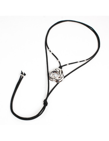 Collar de Gamuza New Silver Spiral