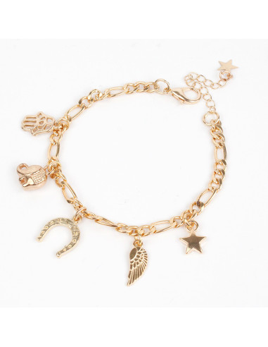 Pulsera Multicharms Golden Luck