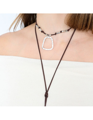 Collar de Gamuza Silver Trend