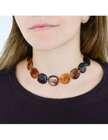 Collar Flexible Honey Stone