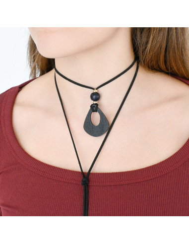 Collar de Gamuza Black Wood