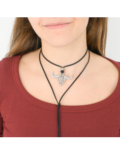 Collar de Gamuza Silver Bull