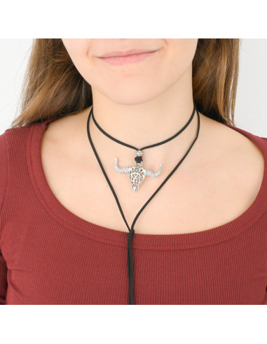 Collar de Gamuza Silver Bull