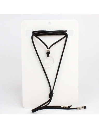 Collar de Gamuza Crystal Circle