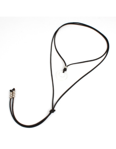 Collar de Gamuza Crystal Circle