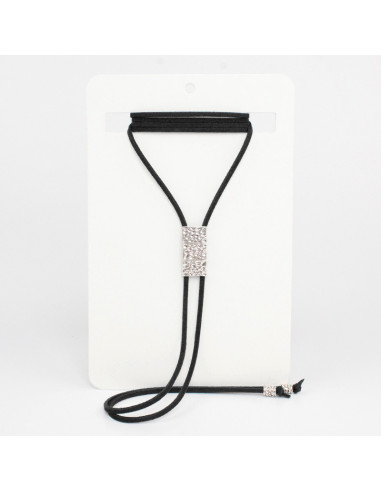 Collar Corbatero de Gamuza Geometric Suede