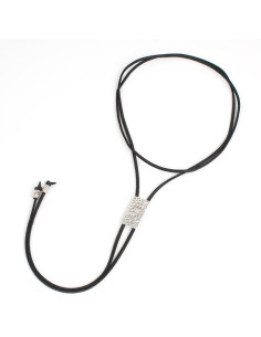 Collar Corbatero de Gamuza Geometric Suede