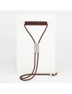 Collar Corbatero de Gamuza Geometric Suede