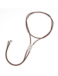 Collar Corbatero de Gamuza Geometric Suede