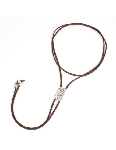 Collar Corbatero de Gamuza Geometric Suede