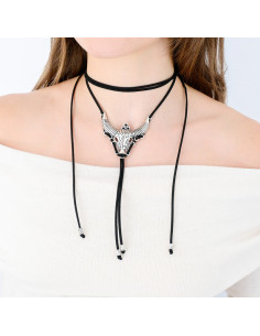 Collar de Gamuza  XL Boho Bull