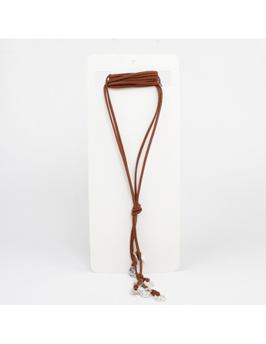 Collar Corbatero de Gamuza Boho Coins