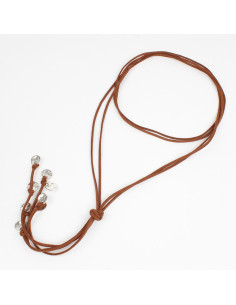 Collar Corbatero de Gamuza Boho Coins