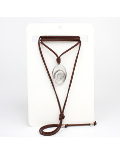 Collar de Gamuza Silver Spiral