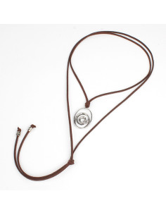 Collar de Gamuza Silver Spiral