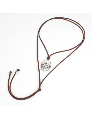 Collar de Gamuza Silver Spiral