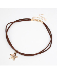 Choker de Gamuza Spiral Star